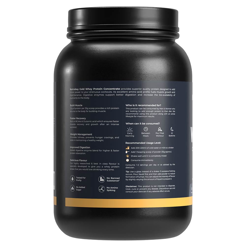 6 - Nutrabay Gold Concentrate Whey Protein,  2.2 lb  Cafe Mocha 