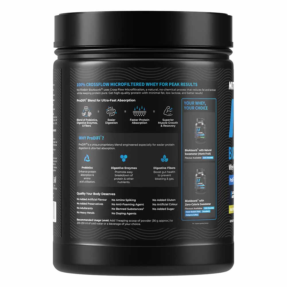 7 - Nutrabay BioAbsorb Whey Protein,  1.1 lb  Kesar Badam Pista 