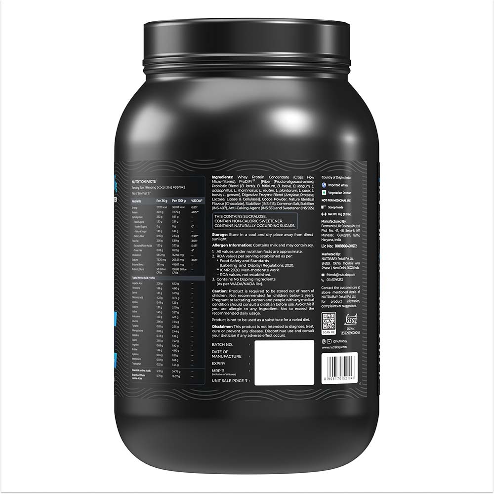8 - Nutrabay BioAbsorb Whey Protein,  2.2 lb  Milk Chocolate 