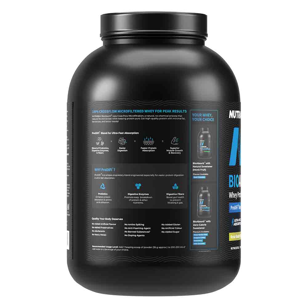 7 - Nutrabay BioAbsorb Whey Protein,  4.4 lb  Kesar Badam Pista 