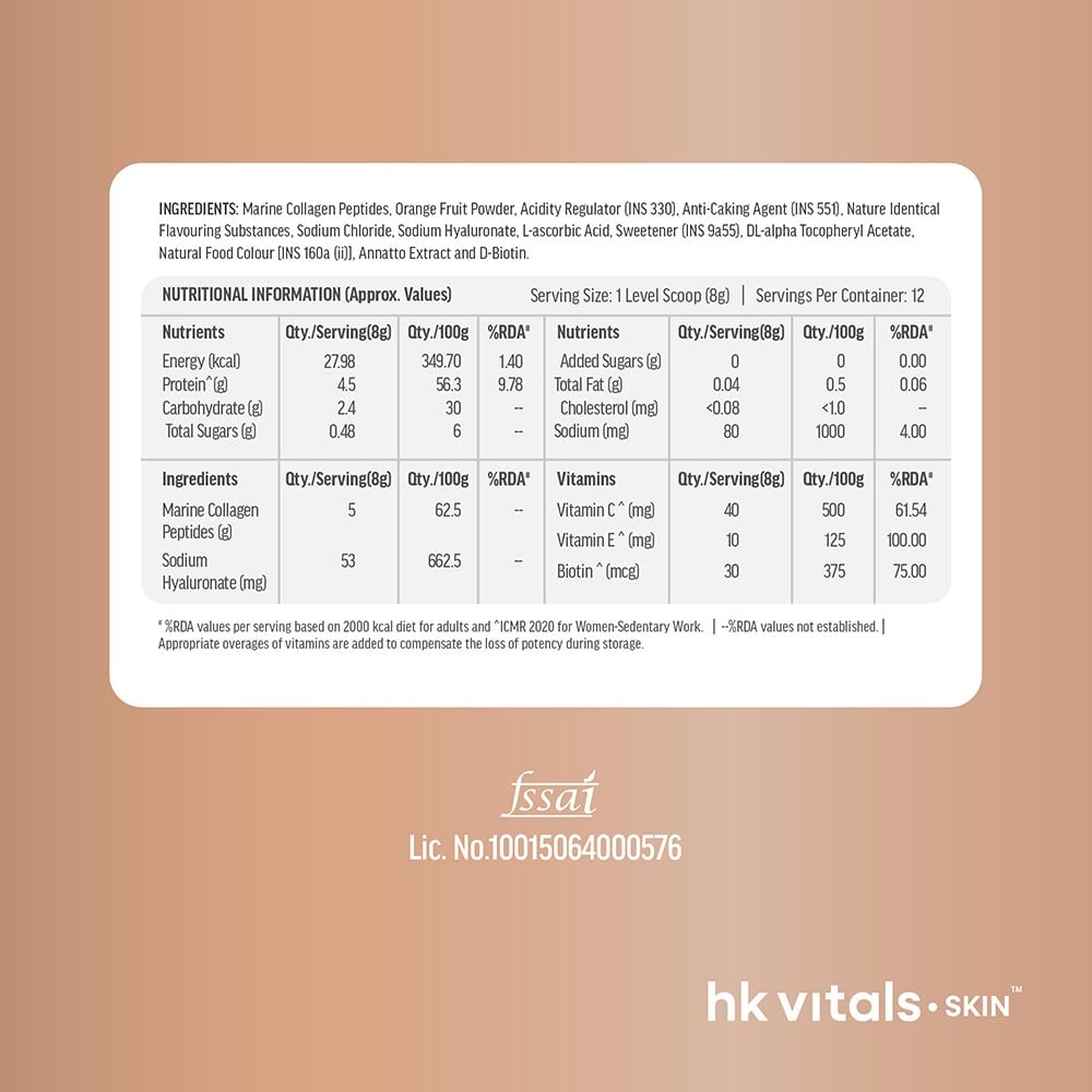 10 - HealthKart HK Vitals Skin Radiance Collagen,  100 g  Mango