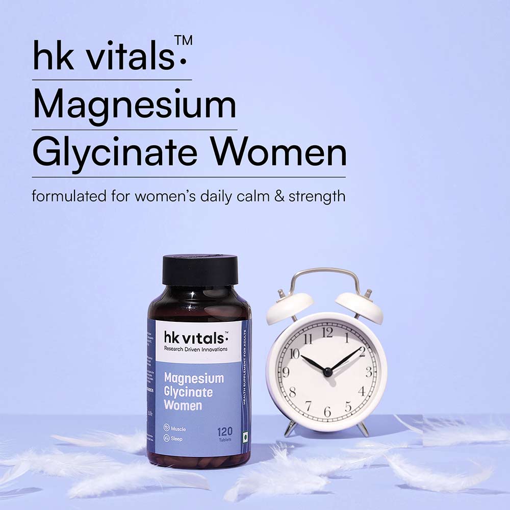 3 - HealthKart HK Vitals Magnesium Glycinate,  Unflavoured - Women  120 tablet(s)
