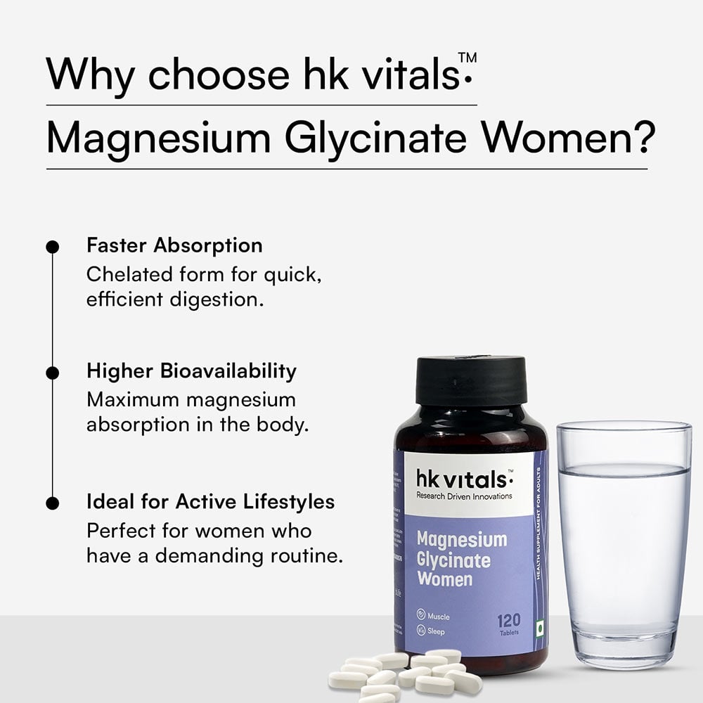 6 - HK Vitals Magnesium Glycinate, Women 120 tablet(s)