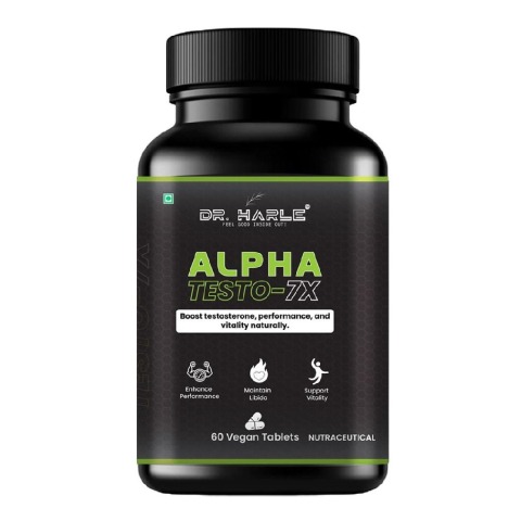 1 - DR. HARLE Alpha Testo-7X Testosterone Booster for Men,  60 tablet(s)  Unflavoured 