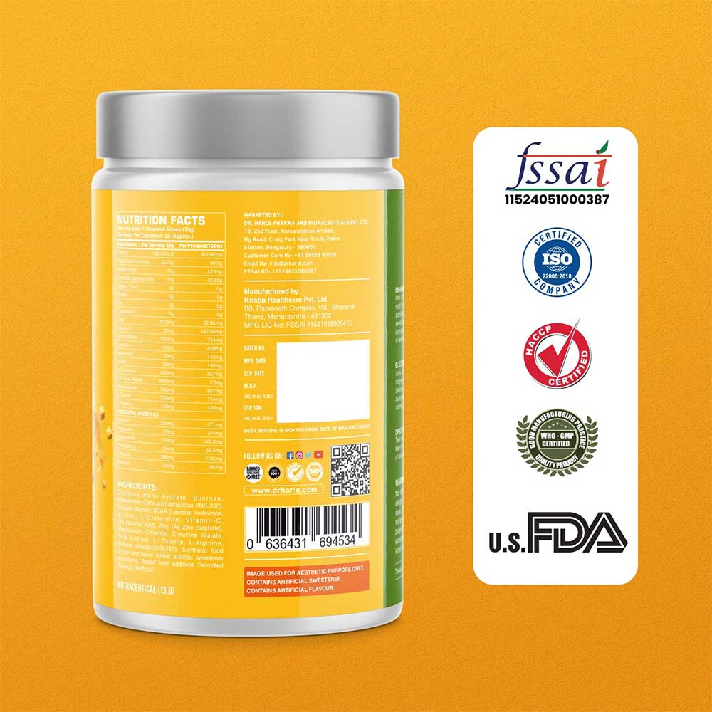 7 - DR. HARLE Ionix Isotonic Energy Drink,  2.2 lb  Mango 