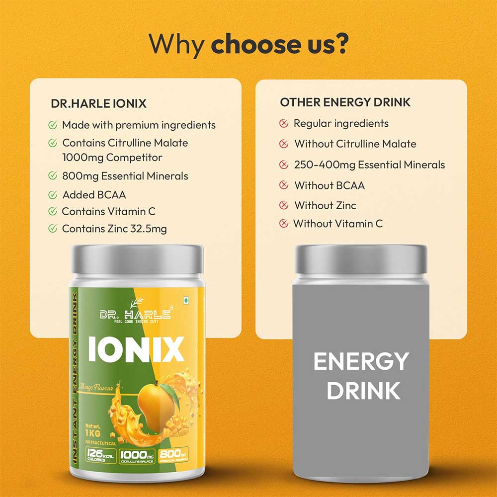 6 - DR. HARLE Ionix Isotonic Energy Drink,  2.2 lb  Mango 