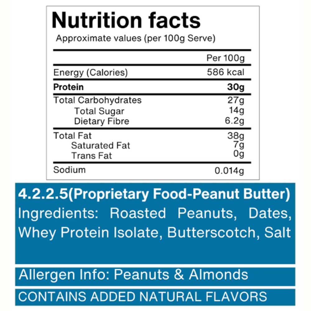 3 - Chase Protein Peanut Butter with Isolate Whey,  400 g  Butterscotch Caramel 