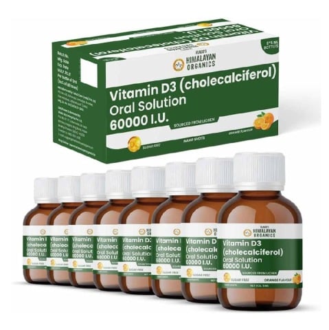 1 - Vlado's Himalayan Organics Vitamin D3 60000 IU Shots, 5 ml Orange (Pack of 8)