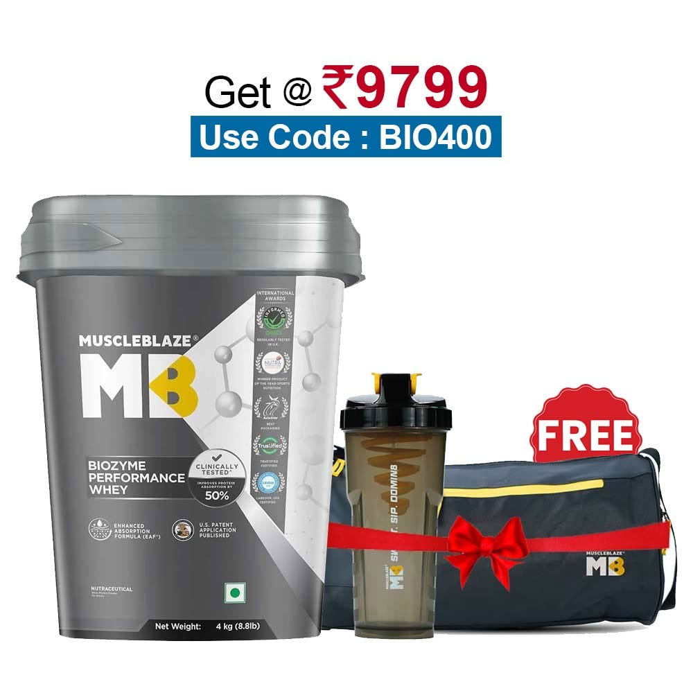 MuscleBlaze Biozyme Performance Whey,  8.8 lb  Rich Chocolate 