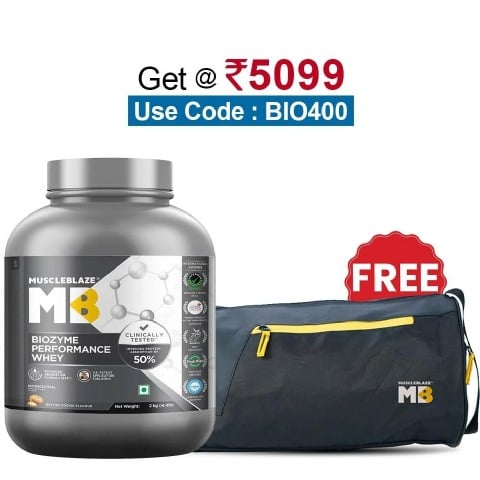 MuscleBlaze Biozyme Performance Whey,  4.4 lb  Butter Cookie 
