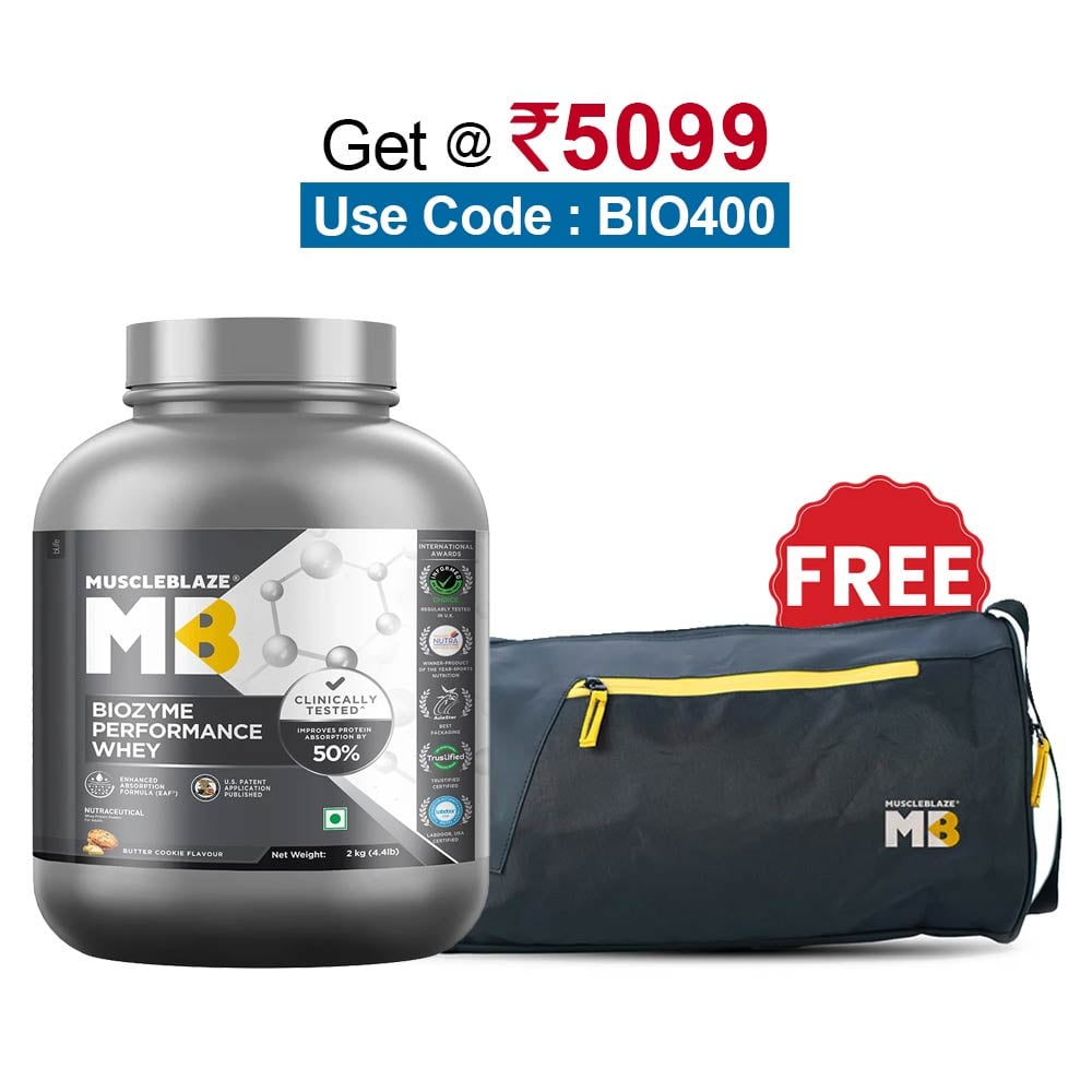 MuscleBlaze Biozyme Performance Whey,  4.4 lb  Butter Cookie 