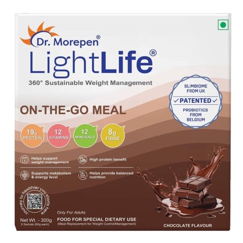 1 - Dr. Morepen LightLife On-The-Go Meal,  5 sachets/pack  Chocolate 