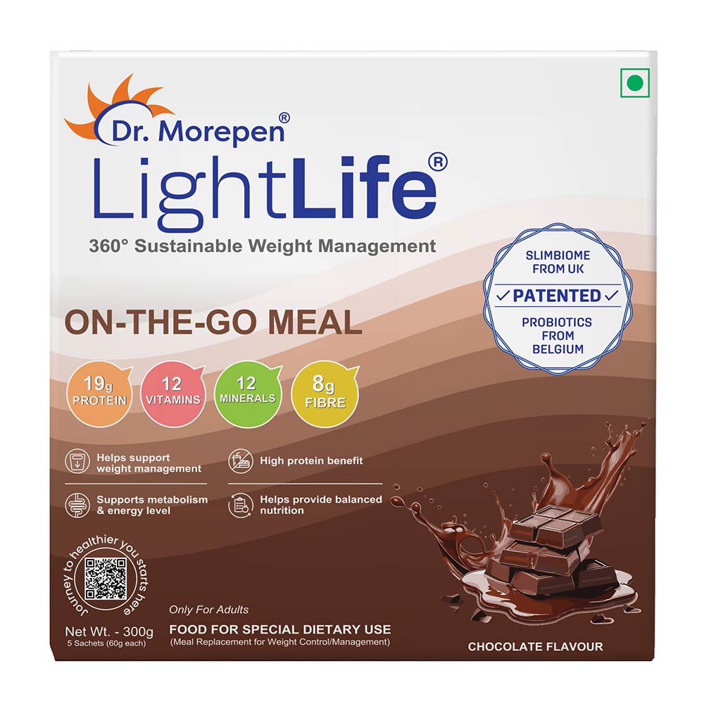 1 - Dr. Morepen LightLife On-The-Go Meal,  5 sachets/pack  Chocolate 