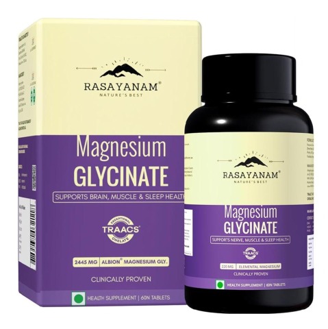 1 - Rasayanam Magnesium Glycinate,  Unflavoured  60 tablet(s) 