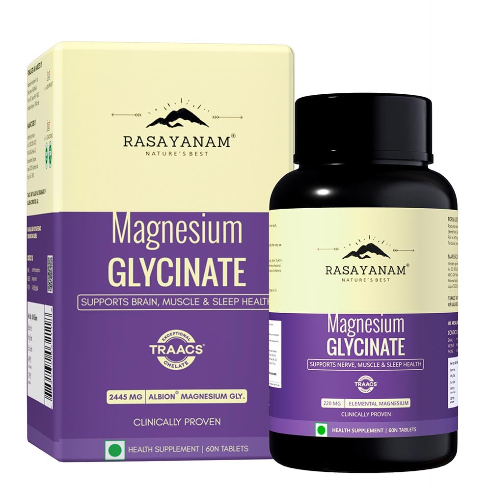1 - Rasayanam Magnesium Glycinate,  Unflavoured  60 tablet(s) 