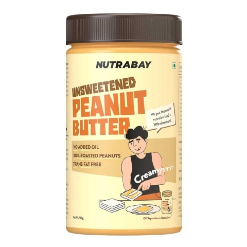 1 - Nutrabay Foods All-Natural Peanut Butter,  750 g  Unsweetened, Creamy 