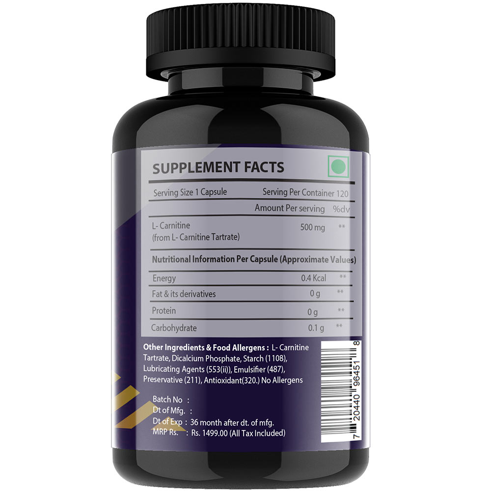 5 - Vitaminhaat L Carnitine,  120 capsules  Unflavoured 