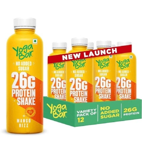 1 - Yogabar 26g Protein Shake,  12 Piece(s)/Pack  Mango Rizz 