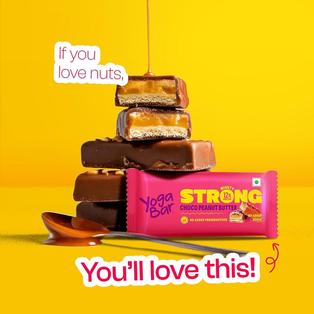 4 - Yogabar Strong 12g Protein Bar,  6 bar(s)  Choco Peanut Butter 