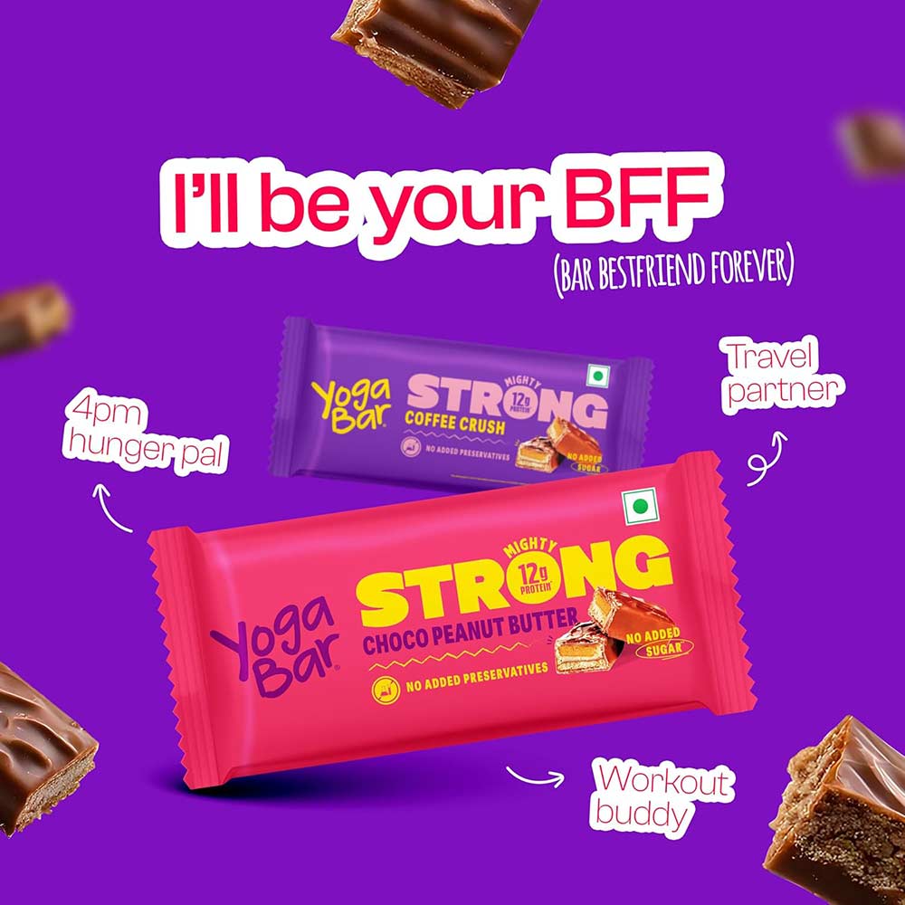 5 - Yogabar Strong 12g Protein Bar,  6 bar(s)  Choco Peanut Butter 