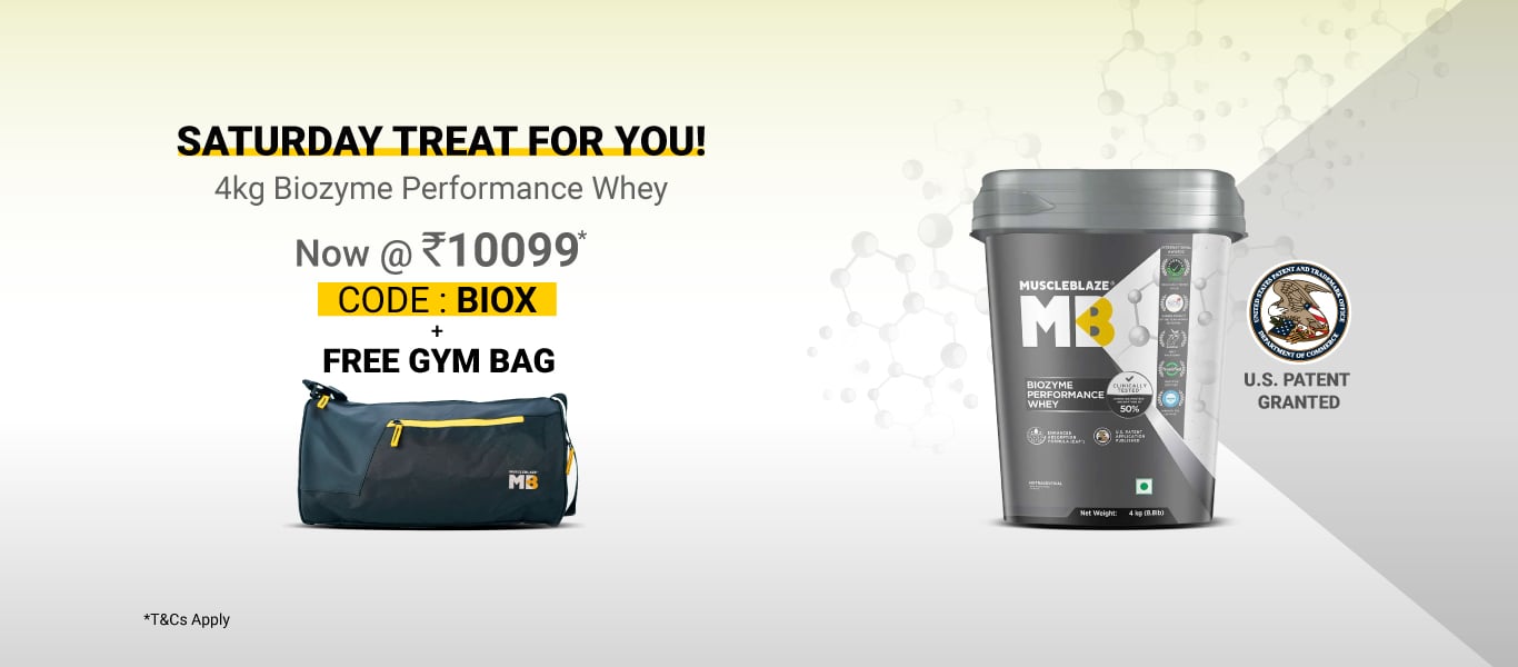 4kg Biozyme Performance Range @ 10099 using BIOX + Free Gym Bag