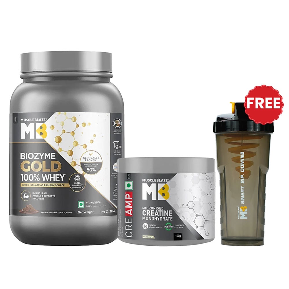Biozyme Gold Whey 1 kg & Creatine 100g Combo