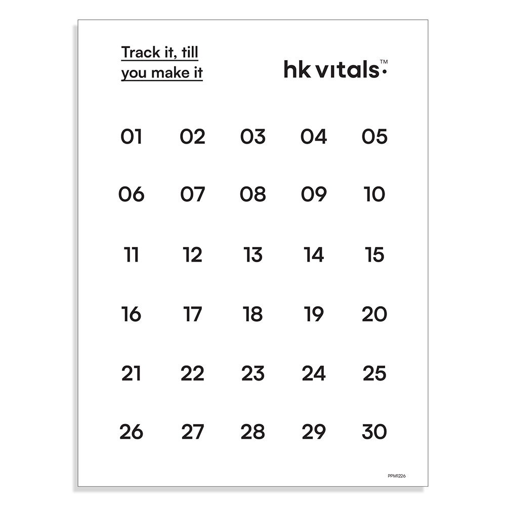 1 - HK Vitals Habit Tracker Envelope,  White 