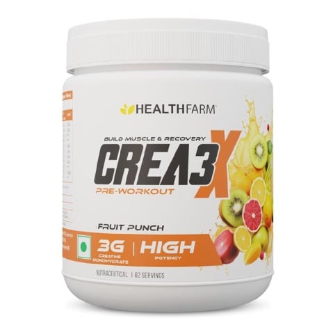 1 - Healthfarm Crea3x Pre-Workout,  Fruit Punch  0.55 lb 