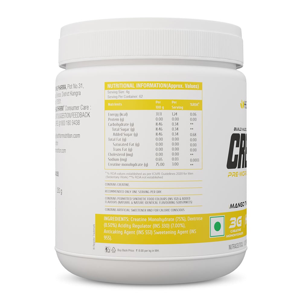 2 - Healthfarm Crea3x Pre-Workout,  Mango Twist  0.55 lb 