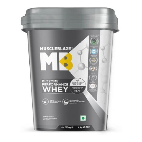 5 - MuscleBlaze Biozyme Performance Whey, 8.8 lb Rich Chocolate