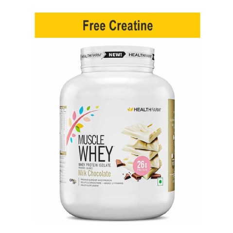 Healthfarm Muscle Whey,  4.4 lb  Milk Chocolate 