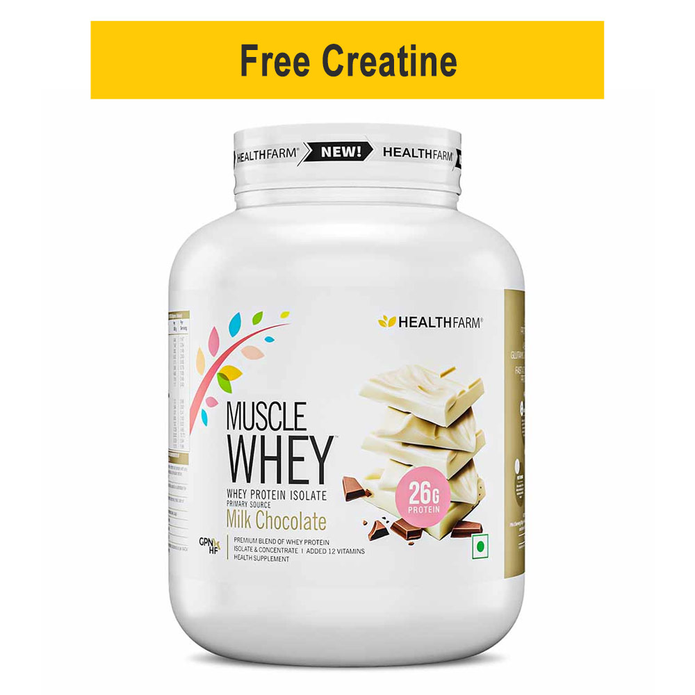 Healthfarm Muscle Whey,  4.4 lb  Milk Chocolate 
