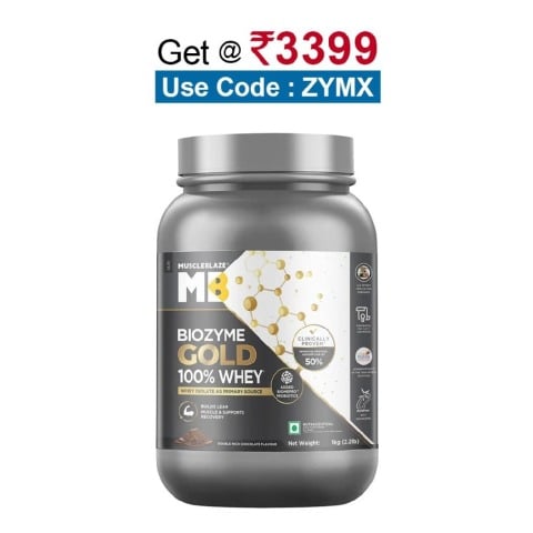 MuscleBlaze Biozyme Gold 100% Whey,  2.2 lb  Double Rich Chocolate 