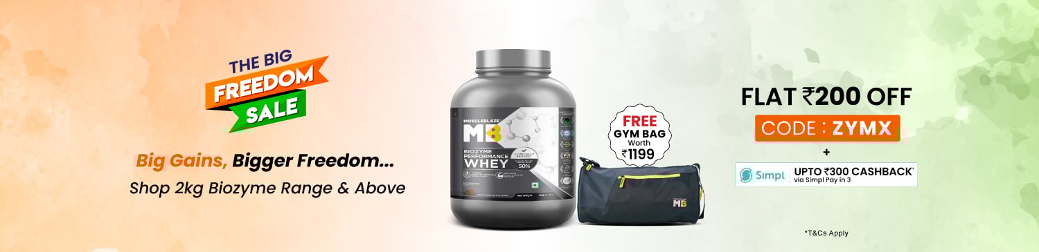 2kg and Above Bizoyme Whey Range | Flat 200 | Free GYM Bag | ZYMX
