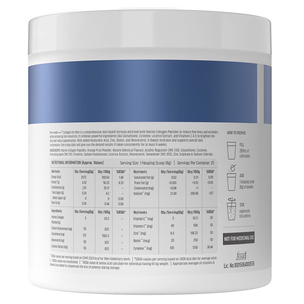 9 - HK Vitals Collagen for Men,  Marine Collagen  200 g  Lemon