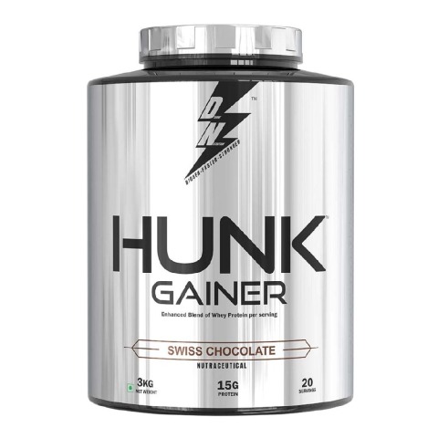 1 - Divine Nutrition Hunk Gainer, 6.6 lb Swiss Chocolate