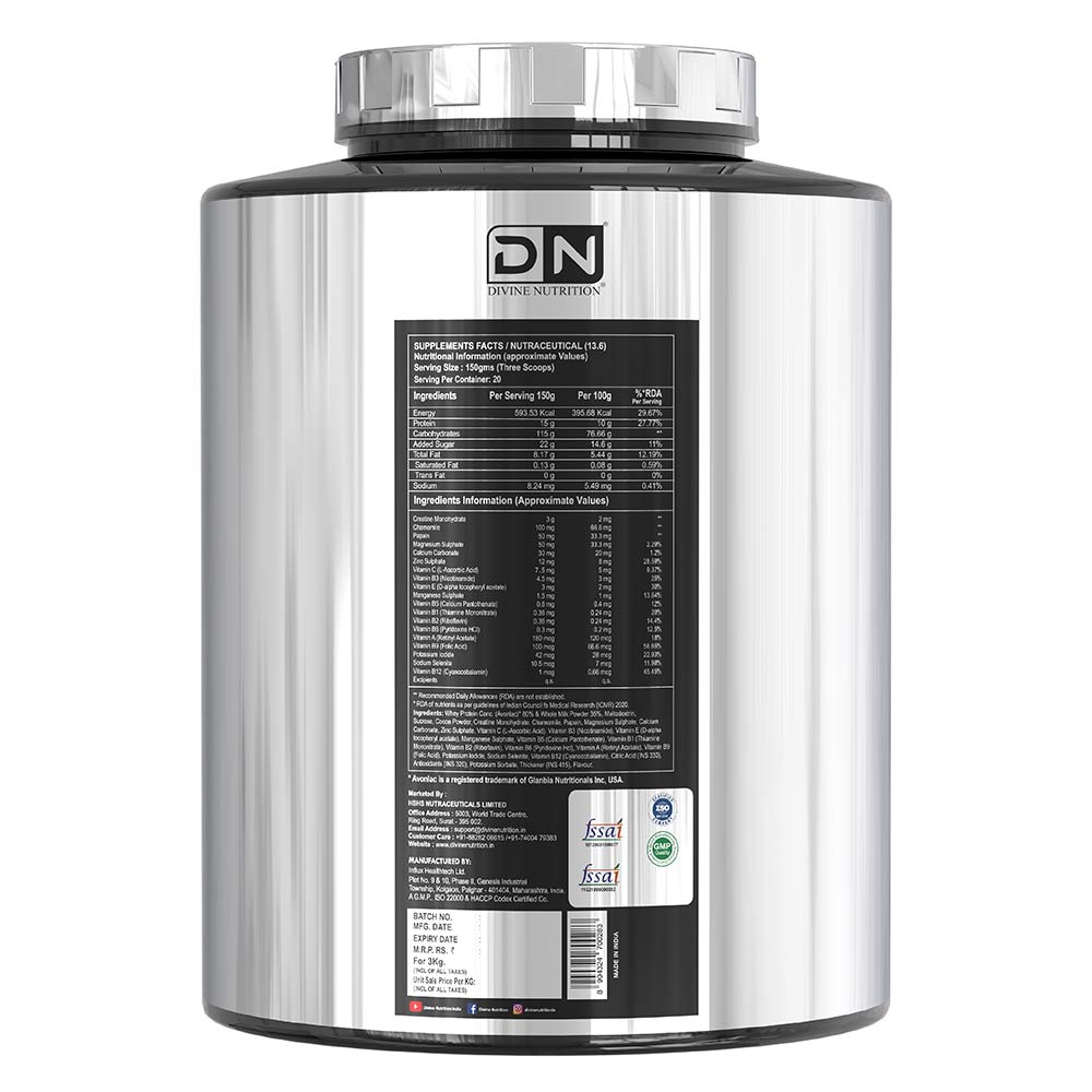 2 - Divine Nutrition Hunk Gainer,  6.6 lb  Belgium Chocolate 