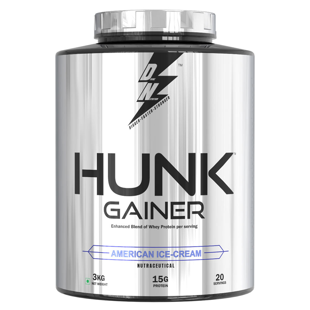 1 - Divine Nutrition Hunk Gainer,  6.6 lb  American Ice-Cream 