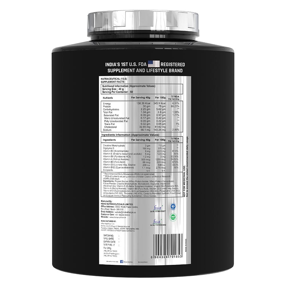 3 - Divine Nutrition Performance Series Nitramax,  4.4 lb  Choco Cookies 