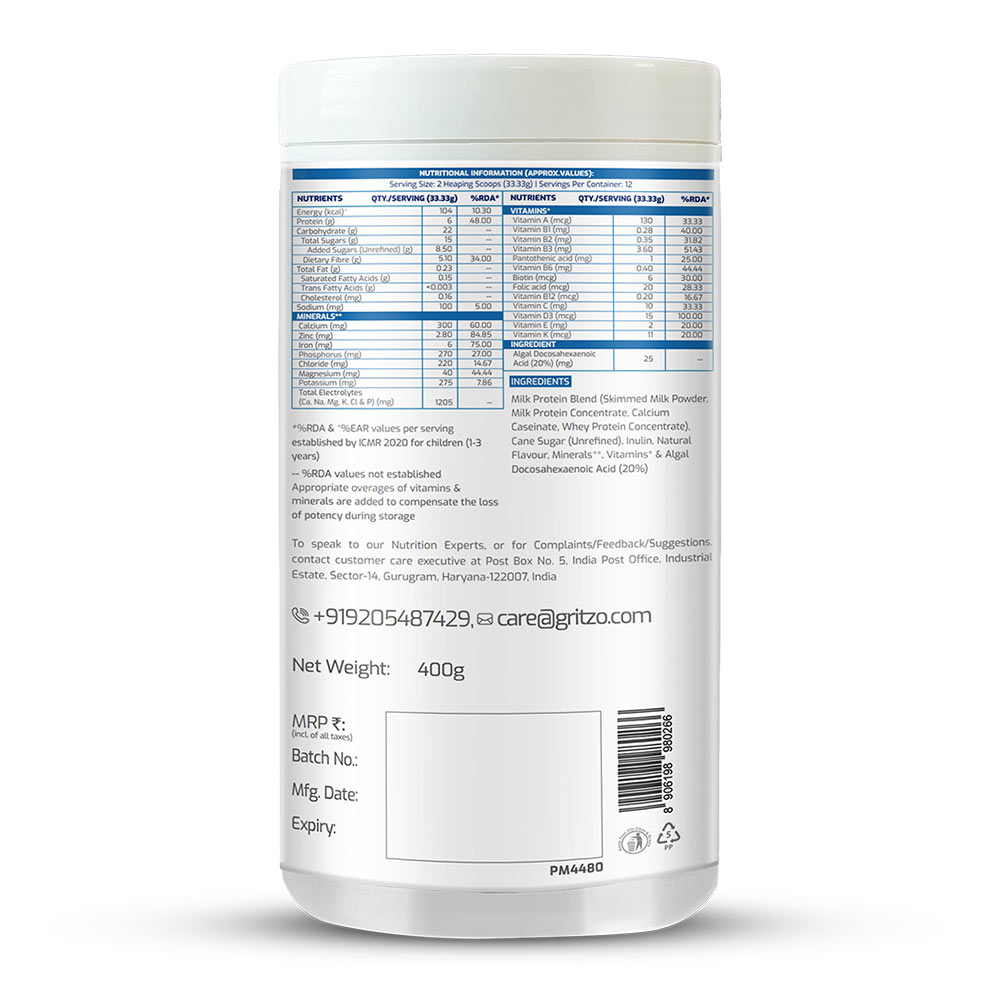9 - Supermilk Personalized Protein and Nutrition Drink Mix for 2-6 y Girl Overall Growth,  300 g  Creamy Vanilla  2-6 Yrs  Boy/Girl  Overall Growth