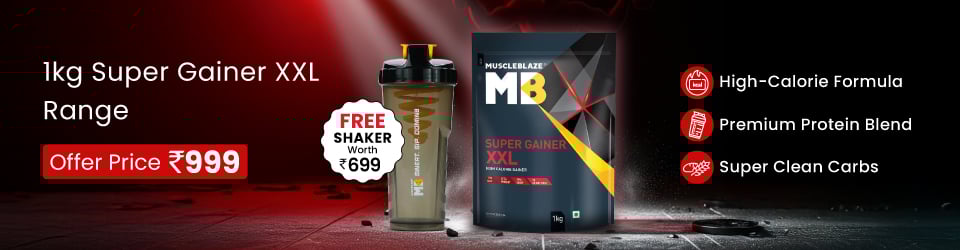 Super Gainer XXL 1kg Range | Offer Price - 999 | Free Shaker