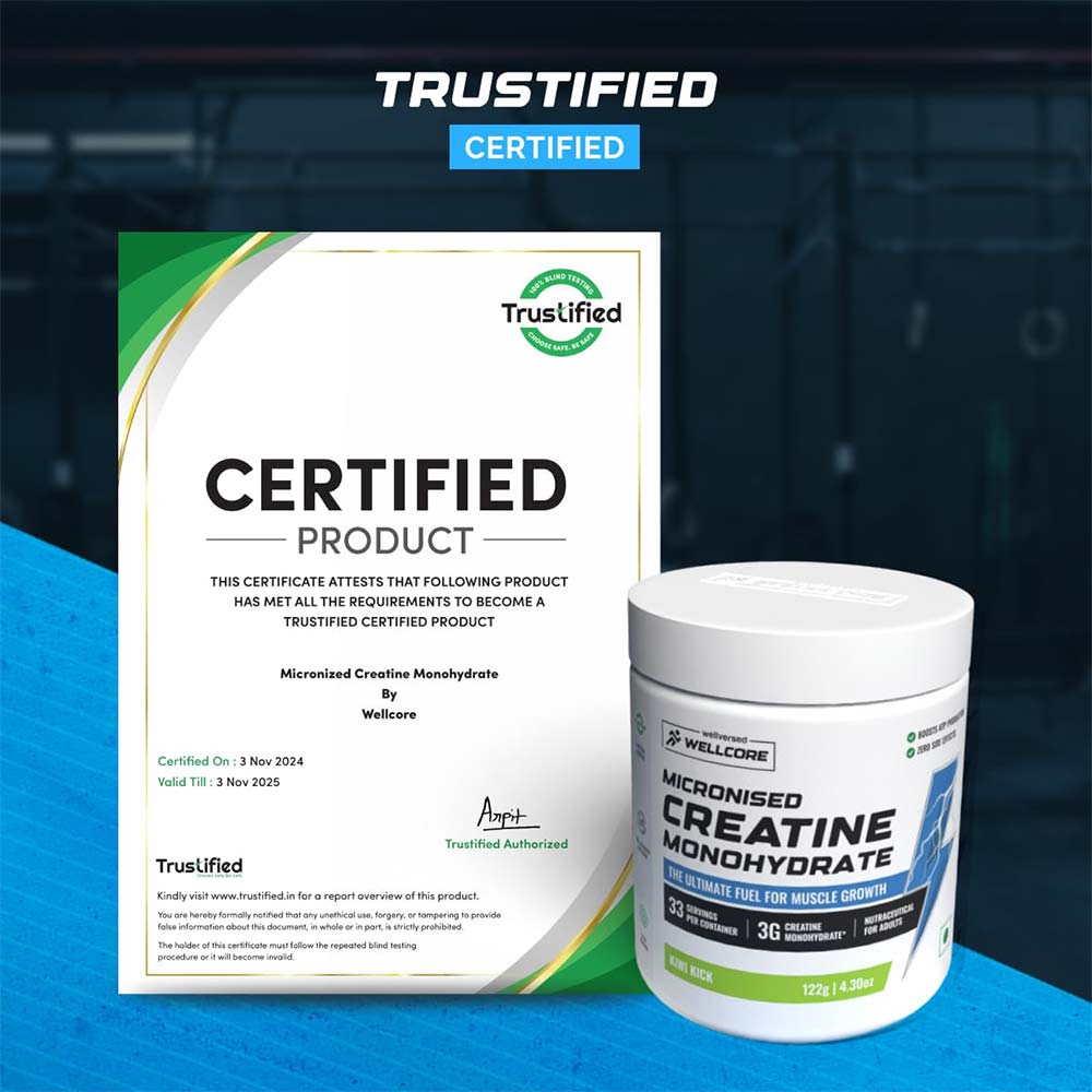 4 - Wellcore Micronised Creatine Monohydrate,  Kiwi Kick  0.26 lb 