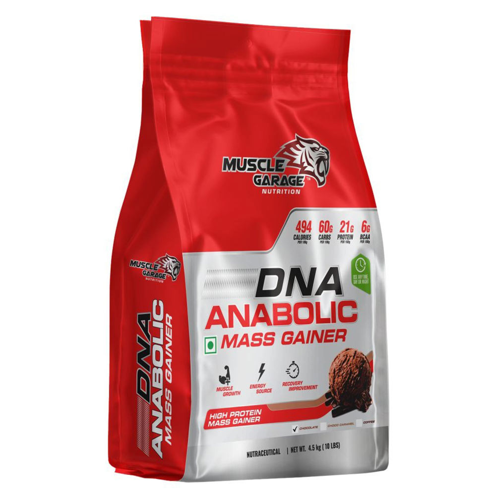 1 - Muscle Garage DNA Anabolic Mass Gainer,  9.9 lb  Choco Caramel 
