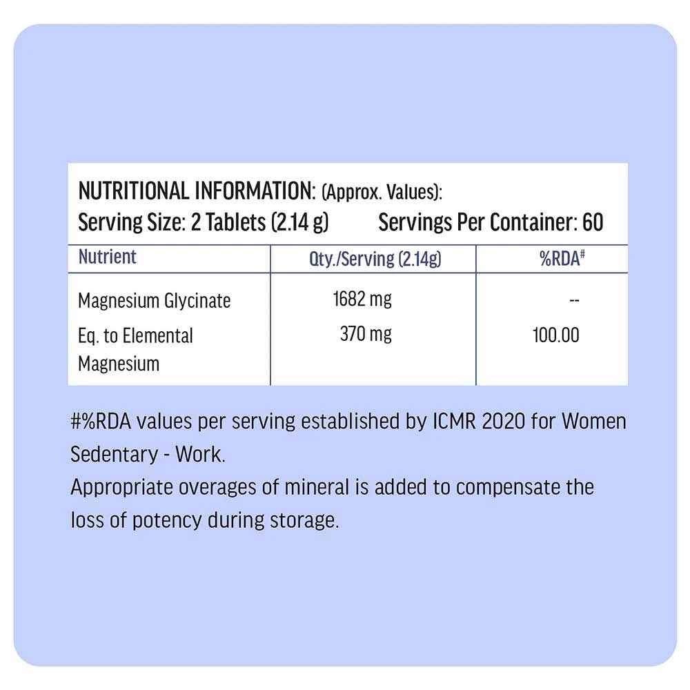 Magnesium Glycinate Women 120 Tabs and Multivitamin Adults 50+