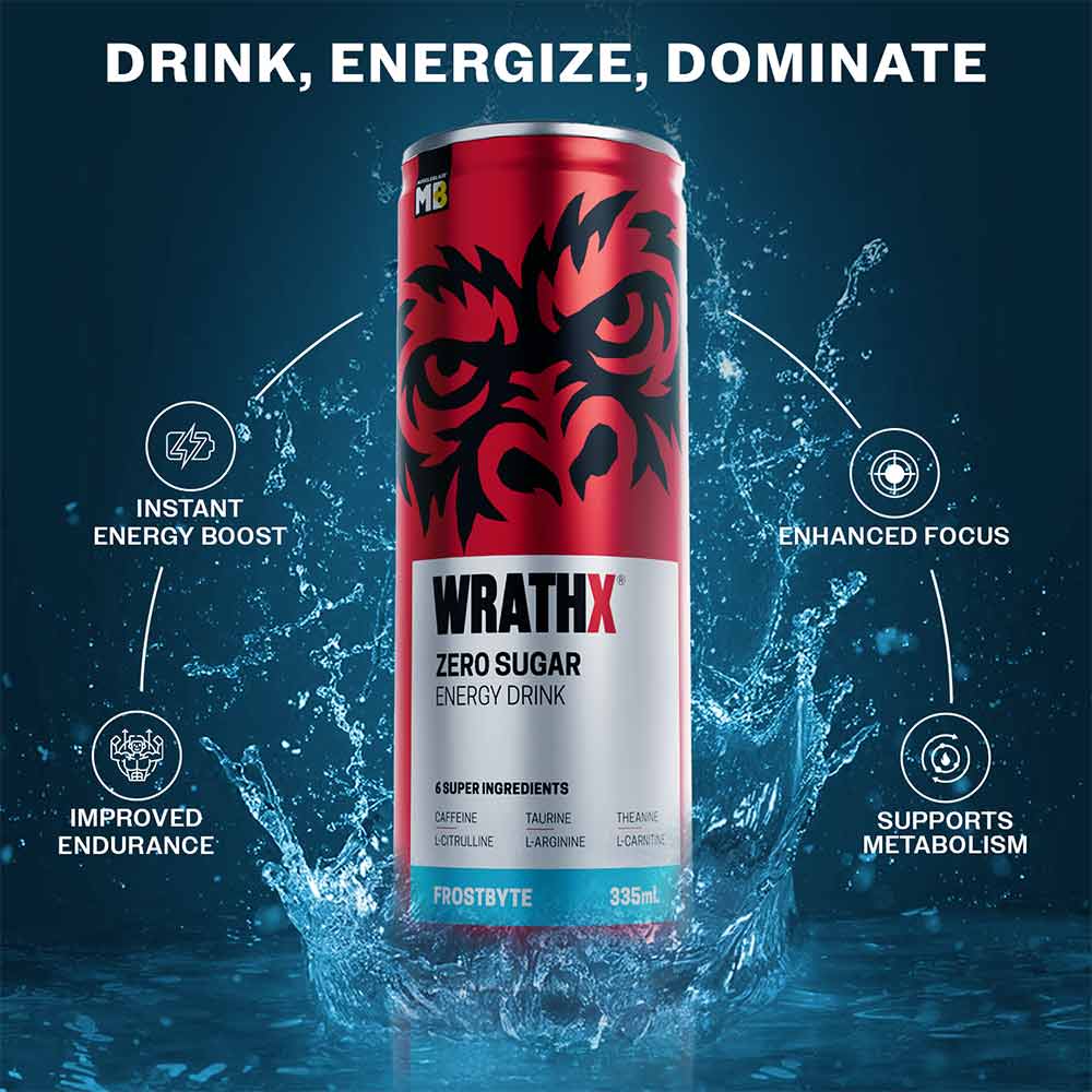 3 - MuscleBlaze WrathX Energy Drink,  335 ml  Frostbyte (Pack of 6)