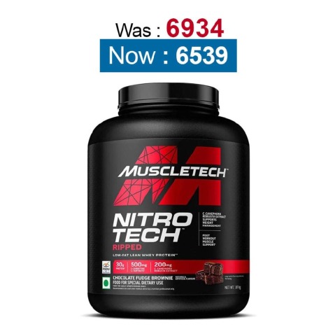 MuscleTech Performance Series NitroTech Ripped, 4 lb Chocolate Fudge Brownie - India