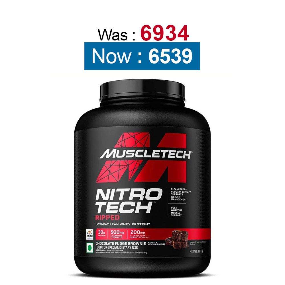 MuscleTech Performance Series NitroTech Ripped,  4 lb  Chocolate Fudge Brownie - India 