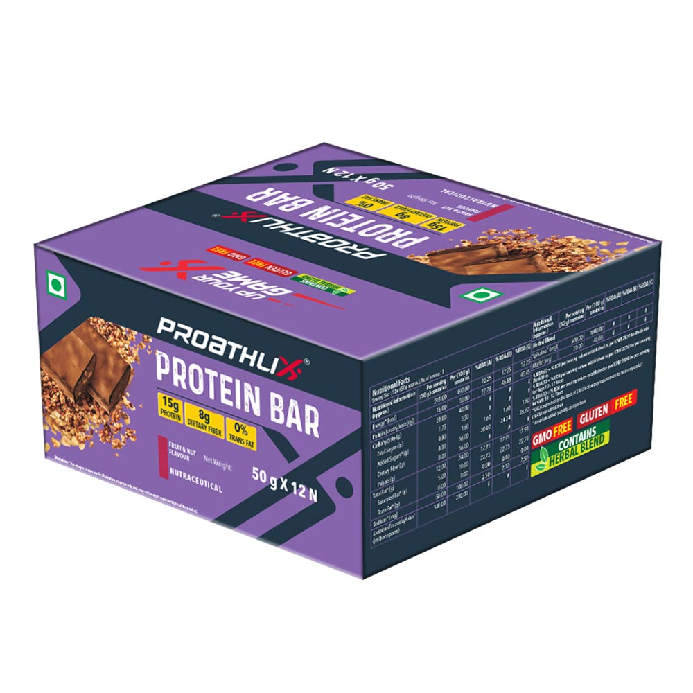 8 - Proathlix Protein Bar(15g Protein),  12 bar(s)  Fruit & Nut 