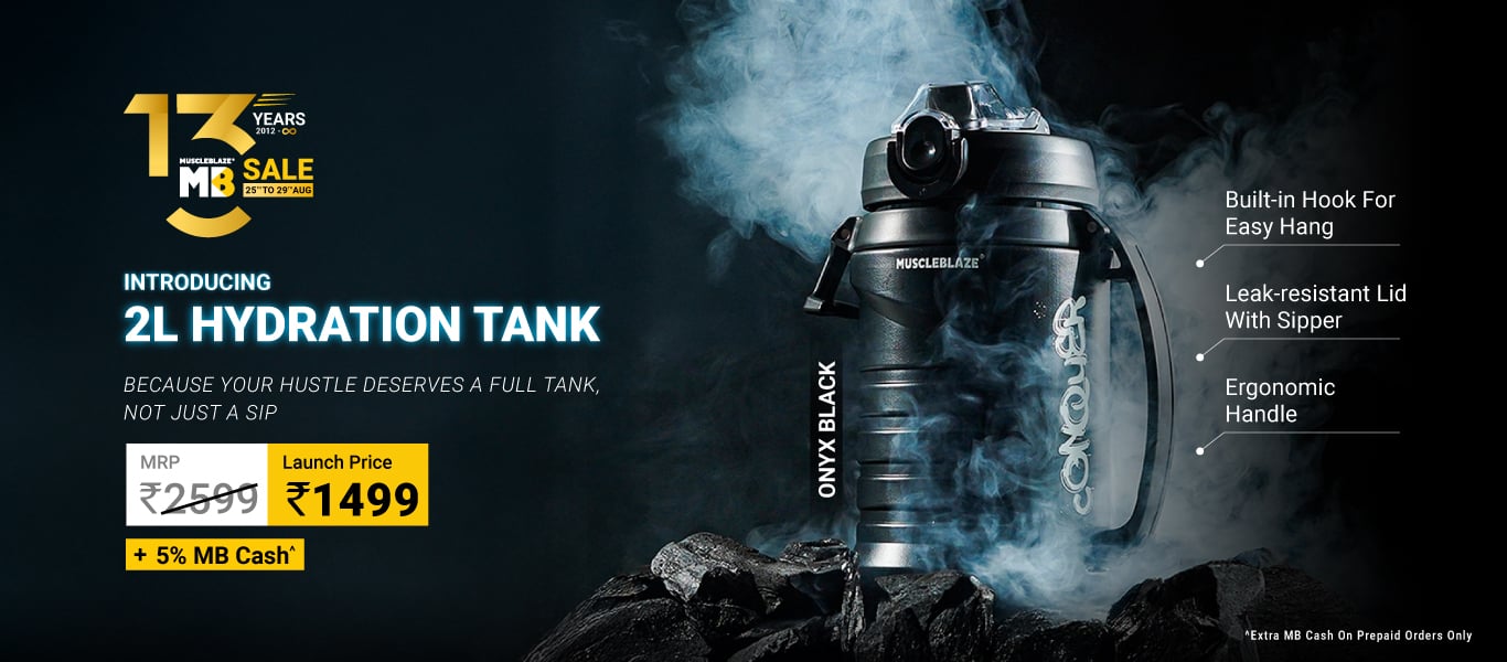 MuscleBlaze Hydration Tank @ 1499 + 5% MB Cash