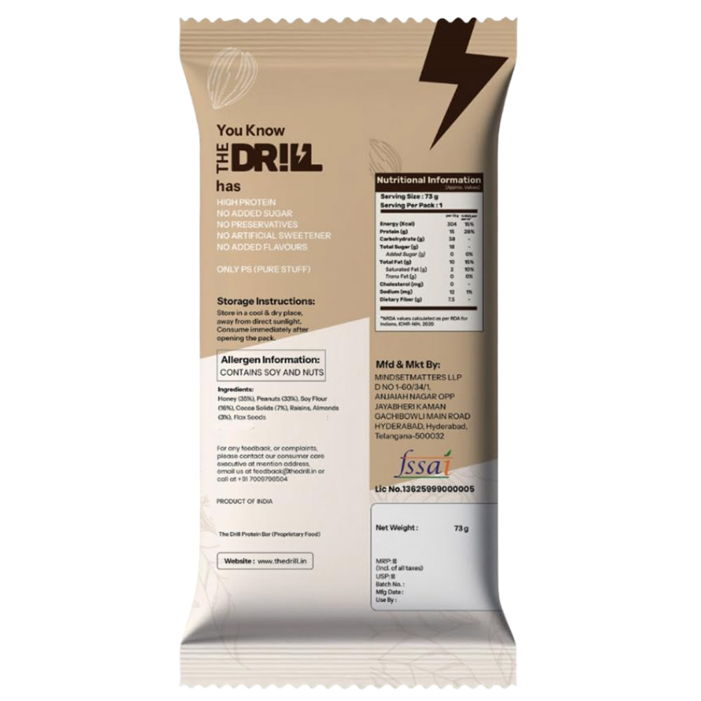8 - The Drill Protein Bar 15g Protein,  6 bar(s)  Nutty Cocoa 